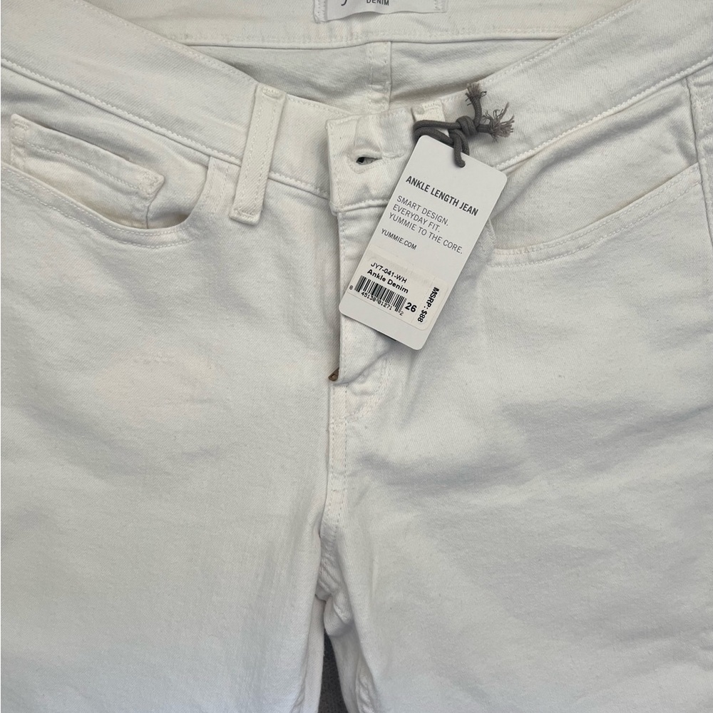 Yummie White Ankle Length Jeans size 26 - Picture 6 of 8